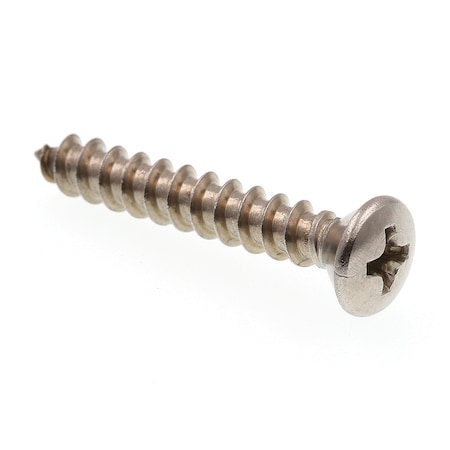Prime-Line Sheet Metal Screw Self-Tap Oval Head Phil Dr No. 10 X 1-1/4in 18-8 Stainless Steel 100PK 9023236